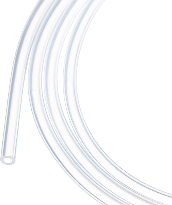 5m(16ft) 1.5mm(1/16") ID x 2.5mm(0.1") OD Clear Silicone Tubing, Industrial Plastic Hoses for Pump Siphoning