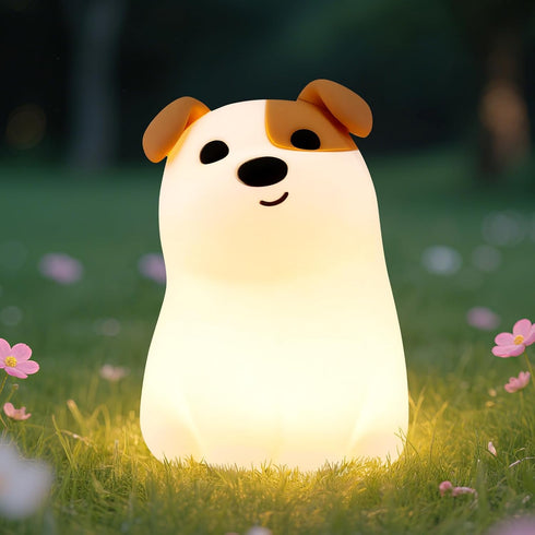 Squishy Puppy Night Light with RGB Mode 3 Brightness Adjustable Nursery Breastfeeding