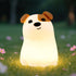 Squishy Puppy Night Light with RGB Mode 3 Brightness Adjustable Nursery Breastfeeding