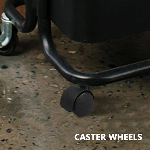 4pcs KALLORY Smooth Rolling Cart Casters Home Furniture Casters Replacement Wheels for Cart Easy to Install Remove