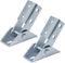 2 Pcs Adjustable Brace Fitting for 1/2" Bolt in 1-5/8" Strut Channel, 5mm Thickness, Electrogalvanized