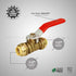 Supply Giant VQCW12-2 Full Port Ball Valve - Water Shut Off Push to Connect PEX, Copper, CPVC, 1/2 Inch, Brass Pack of 2