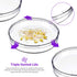 60 Pack Sterile Plastic Petri Dishes with Lid, 90mm Dia x 15mm Deep for Laboratory Use (90MM-60PACK)