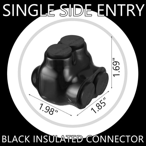 5 Pcs Insulated Multi Cable Connectors, 2 Port Single Entry Splice Electrical Power Connector