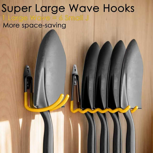 SAMRELAX 17 PCSHeavy Duty Wall Mount Tool Organizer Rack Metal Storage For Garage, Workshop, Garden Tools, Ladders