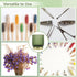 Tressify (Set 2), Elegant Glass Makeup Brush Holders of Green Vintage Organizers with Metal, Ideal for Eyeliner