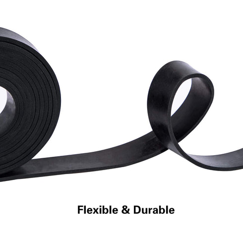 TORRAMI Solid Neoprene Rubber Strips Roll, 1/16 inch Thick X 1 inch Wide X 20 Feet for DIY Weather Stripping