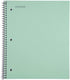 Mintra Office Durable Spiral Notebooks, 1 Subject, Wide Ruled 3pk (Salmon, Sage Green, Lavender) - 100 Sheets, Poly