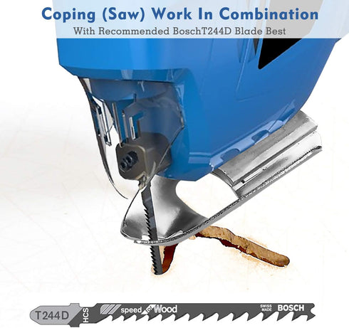 Coping Foot for Jigsaws, High Efficiency Woodworking Tool Compatible with Most Jigsaws