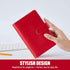 Sooez A6 PU Leather Notebook Binder, 6 Ring Planner with Magnetic Buckle