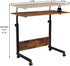 Ymlpre Standing Desk Adjustable Height, Portable Mobile Stand Up Desk for Sofa and Bed, Laptop Rolling Cart