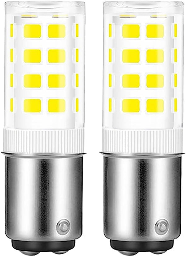 BA15D LED Double Contact Bayonet Base Bulb, 120 Volts, 4W, Daylight 6000K, Dimmable, Pack of 2