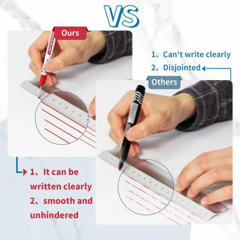 LYXMYGS 10 Pens,20mm PCS Long Head Deep Hole Marker Long Nib Marker, Longs Nose Markers, Waterproof Construction