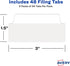 Avery Ultra Tabs / File Tabs 3" x 1.5" / 2-Side Writable, White / 24 Tabs Per Pack, 2-Pack, 48 Total