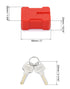 QWORK Electrical Cord Plug Lockout Device, 2 Pack Safety Lock for 2 & 3 Prong Plugs, Built-in Lock Cylinder
