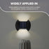 8 Luxshiny Solar Powered Outdoor Wall Light with Warm LED Lights Waterproof Garden Wall Lamp for Yard Fence