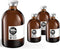 Ks-Tek Sterile Empty Vials with Self Healing Injection Port,with Aluminum plastic Cap,Sterile Package (100ml Amber,4)