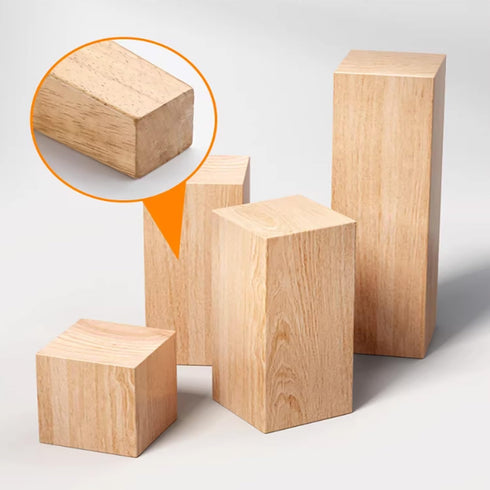 GJHYNT 5IN 7IN 10IN Wardrobe(10cm/4in) Square Solid Wood Sofa Feet, Replacement Legs for TV Stands, Modern Style