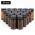 stonylab Brown Glass Sample Vials with Cap - 20 ml Screw Cap Sample Vials for Liquid Sampling, Pack of 20