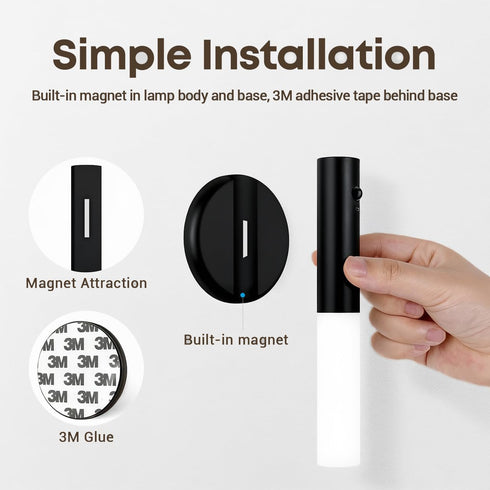 Dimmable Motion Sensor Night Lights Indoor, Lighting Decor for Stair, Bedroom, Kids Room,Magnetic Hallway Rechargeable