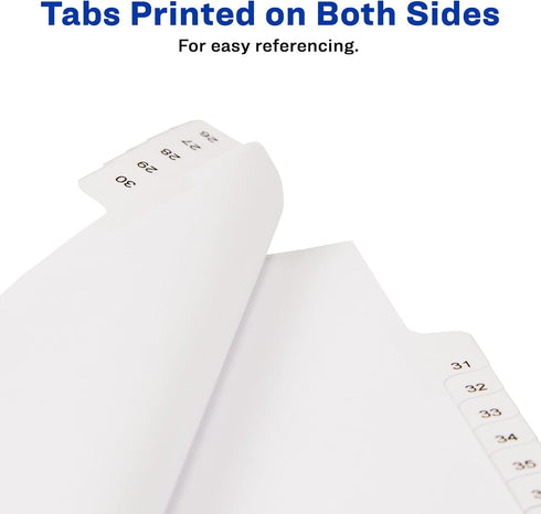 Avery 26-50 Legal Exhibit Dividers, 25-Tab Set, Allstate Style for 3 Ring Binders