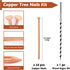 Copper Nails, 3.5 Inch Roofing Nails 24pcs, 99.95% Pure Copper for Roof, Flashing, Landscaping & Crafts