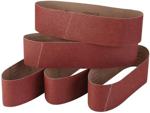 4 Inch x 36 Inch Sanding Belts, 60/80/120/240/320 Grits, 5 Pack Aluminum Oxide Belt Sander Tool