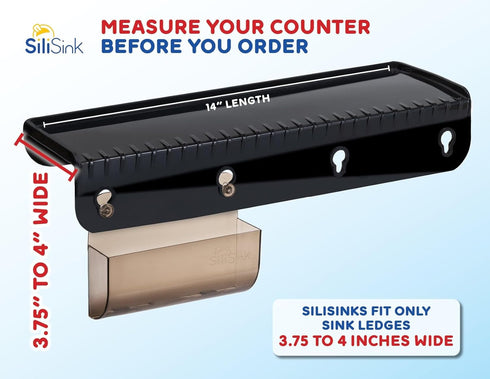 3.75- 4 14 SiliProducts SiliSink Silicone Sink Edge Guard for Kitchen Sink - Fits Wide - The Original Silicone Edge