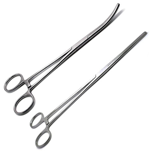 Set 2 10" SURGICAL ONLINE of Premium Quality Long Rochester Pean Hemostat Full Mouth Serration Forceps Straight