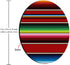 Serape Stripe Mouse Pad, Colorful Mexican Rug Print, Multicolored Round Mouse Pads 7.9 x 7.9 x 0.12 Inch