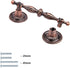 GOLDENTIMEHARDWARE 6 Pack 2.5" Vintage Drawer Pulls, Antique Copper Cabinet Handles, Euro Style, Hole Centers: 64mm