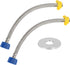 12inch Flexible Toilet Water Supply Line, Stainless Steel Braided Hose, 3/8 Female Compression x 7/8 Female Ballcock,