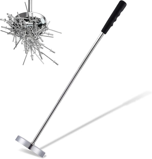 Rechabite Telescoping Magnetic Sweeper Pickup Tool, 35LB Pull Capacity, Retractable 8.6" to 33"
