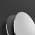 Metal Aluminum Mouse Pad, Round Thin Hard Mouse Mat with Leather Surface, Silver and Black for Precision Control