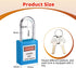MroMax Lockout Tagout Lock - Safety Padlock Keyed Alike, 3 Pcs, Black Steel Shackle