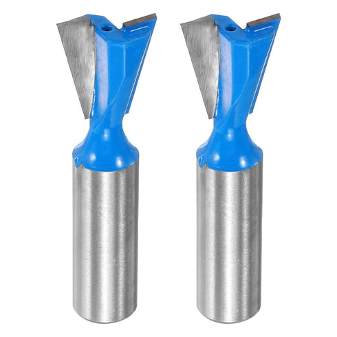 HARFINGTON 2pcs Dovetail Router Bit 3/4" Diameter 1/2" Shank Tungsten Carbide 14