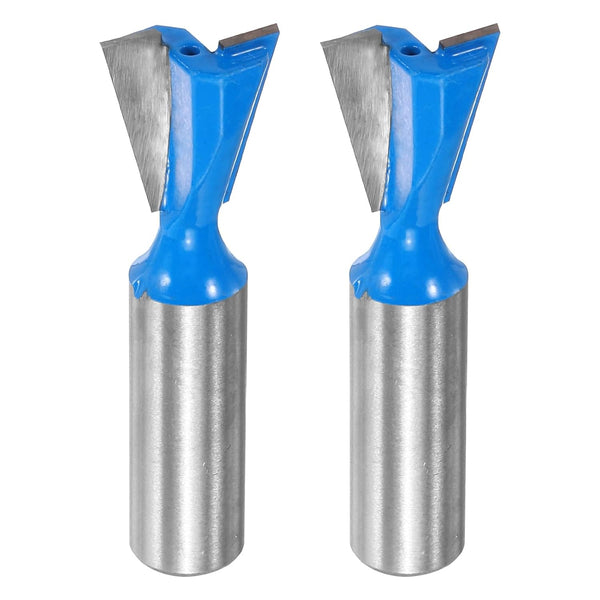 HARFINGTON 2pcs Dovetail Router Bit 3/4" Diameter 1/2" Shank Tungsten Carbide 14