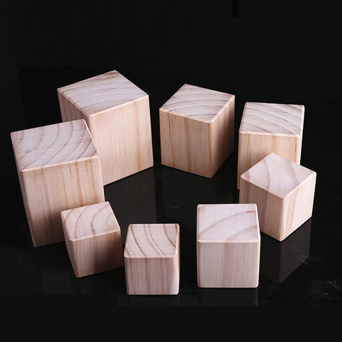 KDDEON Set 4 Legs,23 (5x5x8cm/2x2x3.1in) of Solid Wood Pine Block Furniture Risers Legs,Table Legs Bed Legs Sofa Couch