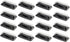 Creative Bread Box with Lid 16pcs Black Rectangular Cake Storage Case for