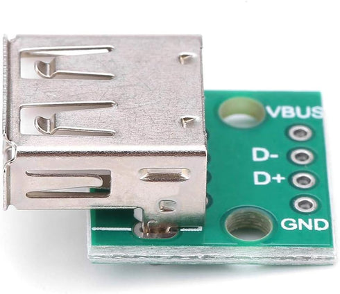 Oumefar 10Pcs USB Breakout Board, USB Type A Female Breakout Board with 2.54mm Pitch Connector DIP Socket