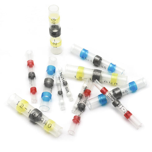100 Pcs 16-14 AWG Solder Seal Wire Connectors, Heat Shrink Solder Connectors for Waterproof Electrical Wiring