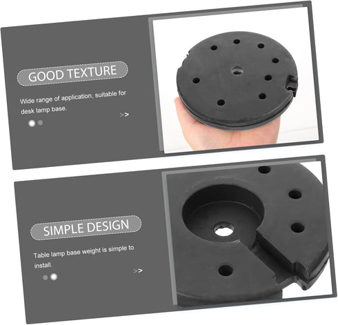 Metal Lamp Base Weight for Desk and Floor Lamps Round Heavy Loader for Stable Table Floor Light Stand Rust Resistant