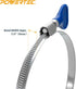POWERTEC 70127 2-1/2 Inch Key Hose Clamp, Thumb Screw Key Adjustable Stainless Steel Hose Clamps for Dust Collection