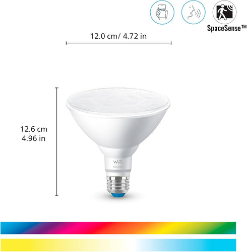 120W PAR38 Bulb E26 Bulb 1 Pack WiZ Connected Color LED Light - Connects to Your Wi-Fi - Smart - Control with Voice