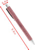 HOCE 3 Pcs Rhinestone Bling Metal Ballpoint Pens 0.7 mm, Black Ink, Gift Pens for Christmas Bridesmaid Wedding Birthday, Pink One Size by HOCE