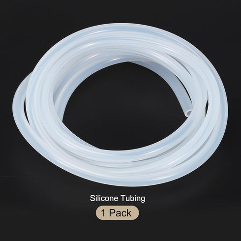 10ft Clear Silicone Tubing 1/4" ID x 3/8" OD, 6mm x 10mm Industrial Plastic Hoses for Pump Siphoning Irrigation Brewing