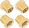 KOOTANS 4pcs Heavy Duty Brass Reducer Hex Bushing, 1/2 NPT Male to 3/8 NPT Female Thread Pipe Adapter