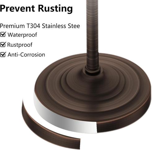 16 Inch Countertop Bronze Bath Hand Towel Holder Stand,Stainless Steel Free Standing Towel Rack,Heavy Weight Towel Bar