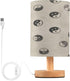 Glaphy Black and White Yin Yang Symbols Table Lamp Nightstand Lamp with USB