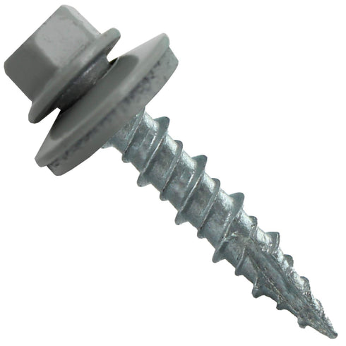 Metal Roofing Screws: (250) 10 x 1" Light Gray Hex Head Sheet Metal Roof Screws with EPDM Washer